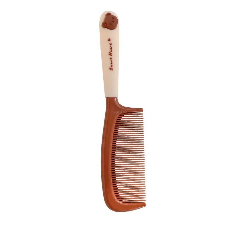1pc Cute Cartoon Baby Hair Brush Milk Tea Color Comb Kawaii Bear Bunny Soft Handle Resin Comb for Little Girl Hair Accessories hair brush comb,baby hair comb