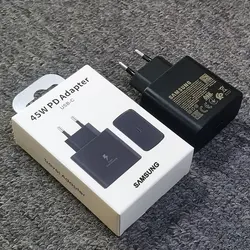 Super Fast 45W USB - C Charger Adapter with Cable by Samsung - Black - Charger Only