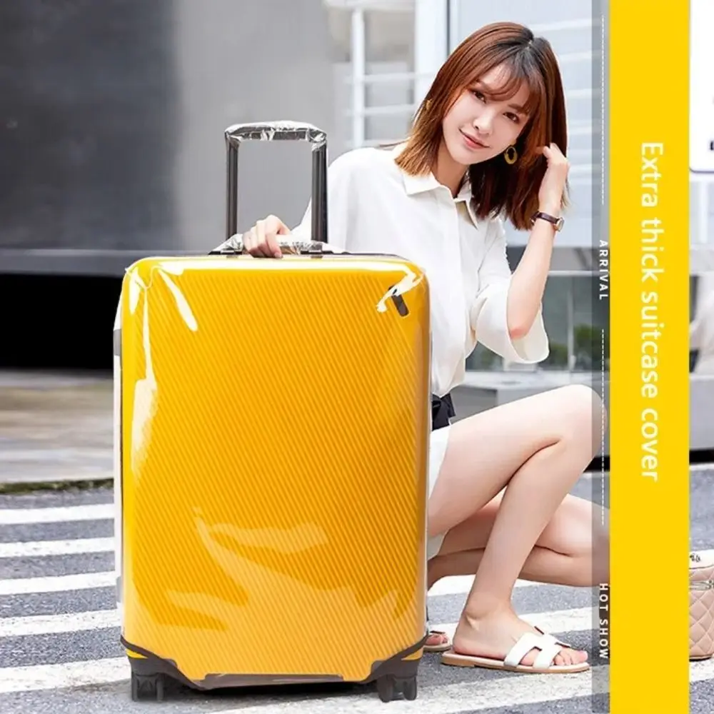 PVC Transparent Suitcase Cover No Disassembly Required Wear-resistant Dustproof Luggage Cover Waterproof Travel Accessories 5