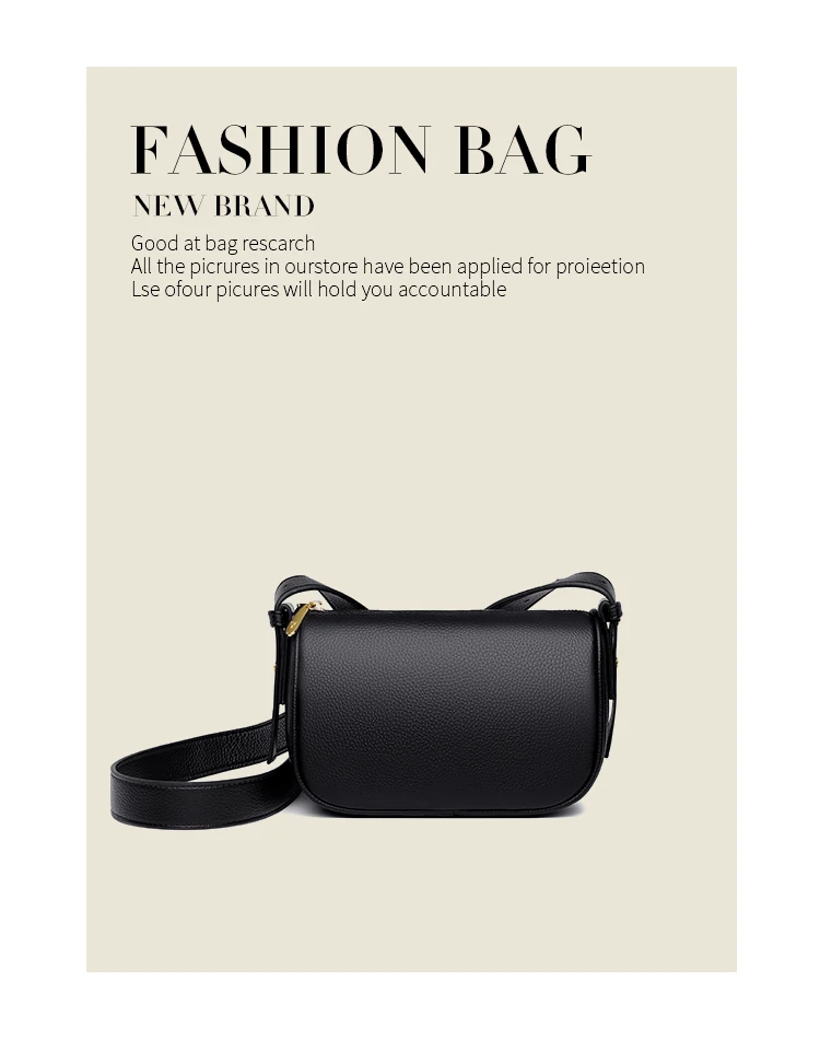 100% Genuine Leather Material Women Bag High Quality Soft Shoulder Bag For Women Fashion Luxury Portable Mini Messenger Bag