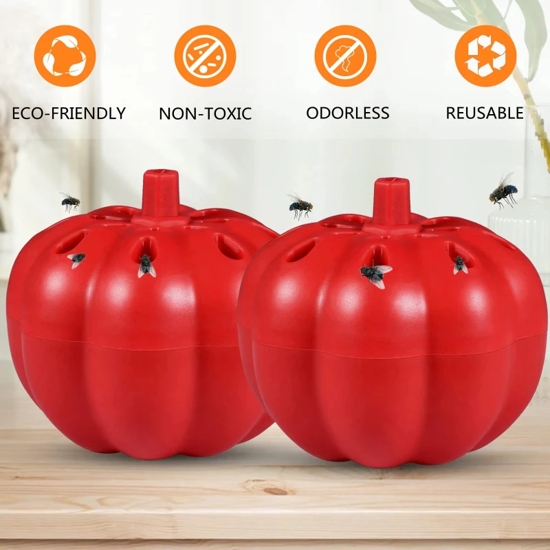 Reusable Fruit Fly Trap Food Type Indoor & Outdoor Fly Catcher Pest Control Orchard Insect Trap for Home Garden