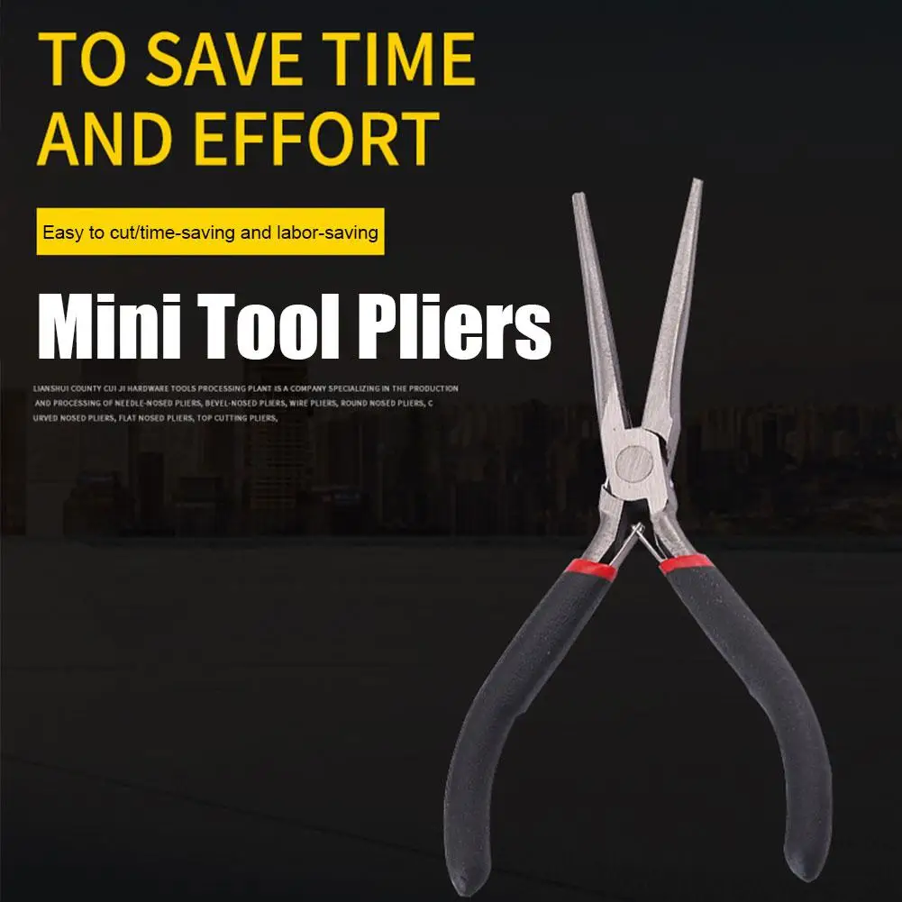 

Black Handle Multi-function Long Nose Pliers For Cutting Clamping Stripping Electrician Repair Hand Tools High Quality Z3z6