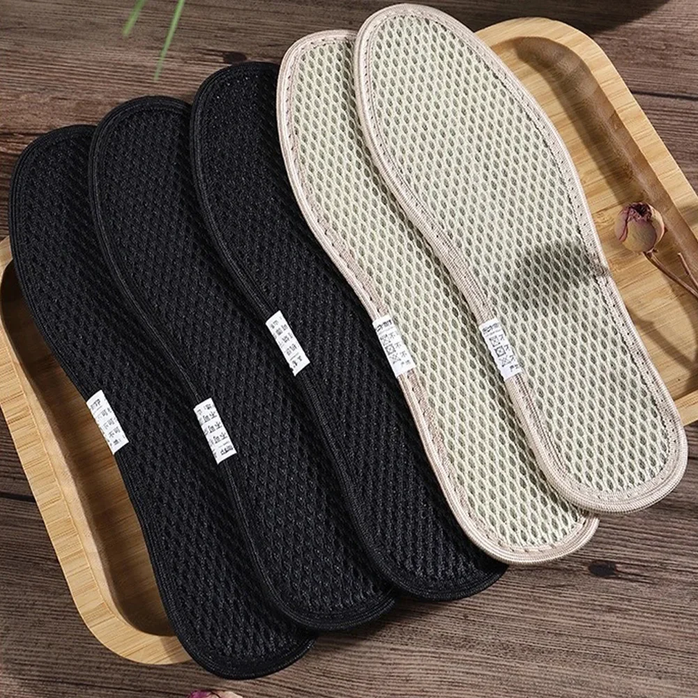 Men Running Sports Shoes Insert Bamboo Charcoal Deodorant Insoles Mesh Breathable Absorb-Sweat Shoe Pads shoe insoles