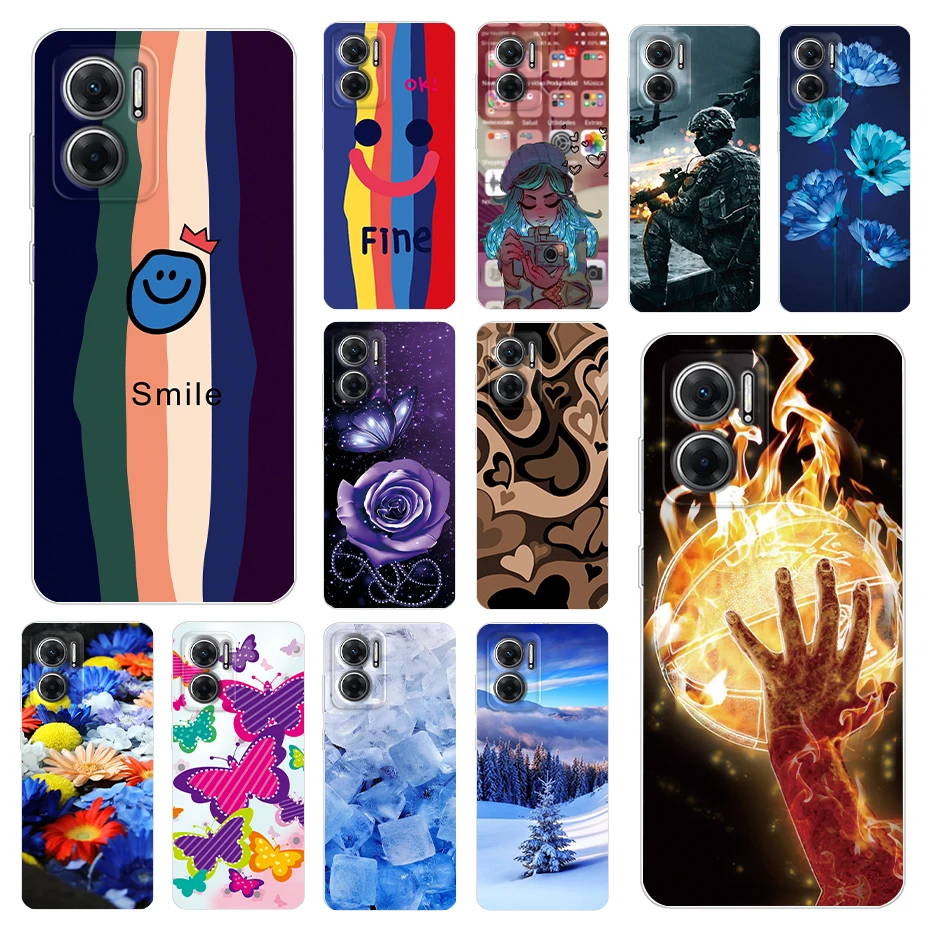 Per Redmi 10 5G Case 2022 New Trasparente Fashion Football Tpu Custodie Morbide In Silicone Per Xiaomi Redmi 10 5G Cover Posteriore Paraurti
