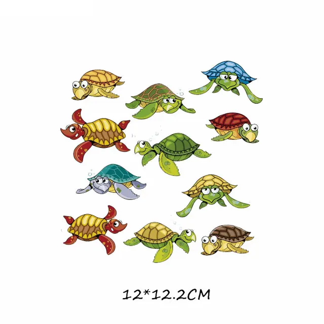 Cartoon Animal Patch Set Iron on Transfer Cute Unicorn Cat Owl Dog Flower Patches for Kids Girl Clothing T-shirt DIY Heat Press 548