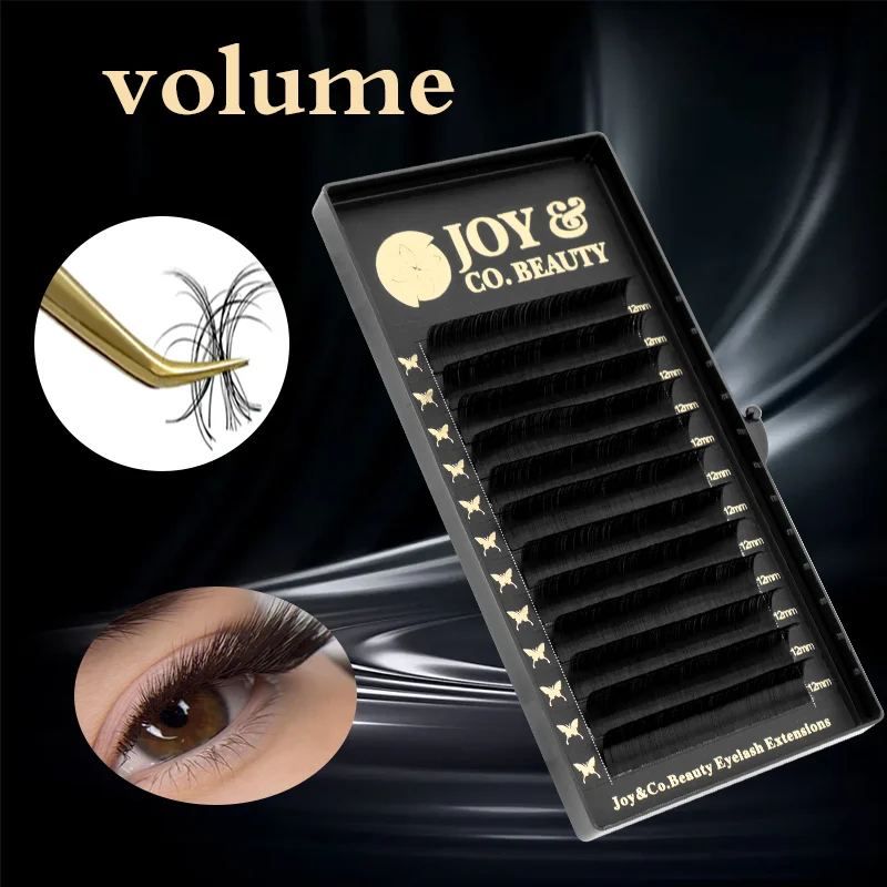 

JoyCo High Quality 12 lines 8-15cm Faux Mink Lashes Individual Soft Eyelash Extension Makeup