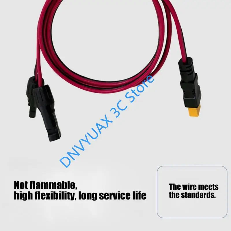 340B 150cm XT90-솔라 커넥터 충전 케이블 10AWG 리튬 배터리 전원 공급 장치 태양 광 휴대용 발전소