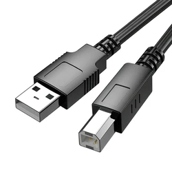 Versatile High-Speed USB A to B Cable for Printers and Electronic Devices (Black)