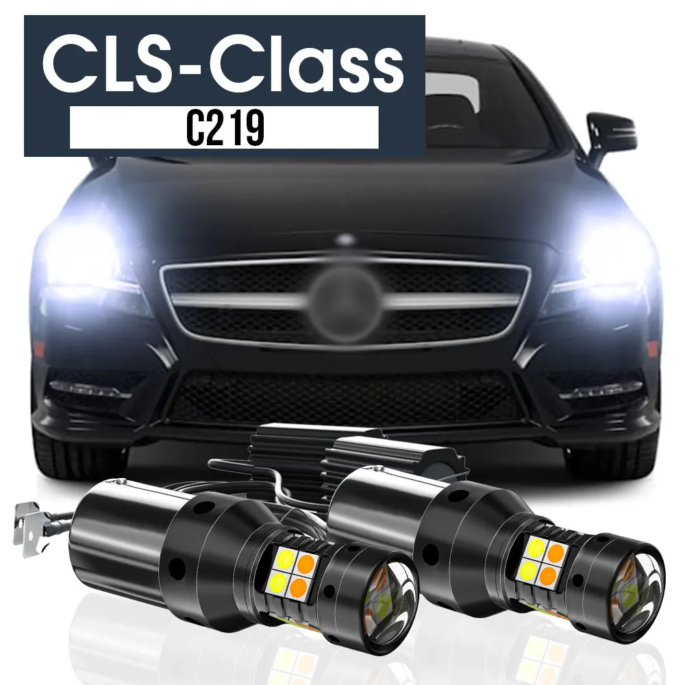 

2pcs LED Dual Mode Turn Signal+Daytime Running Light DRL Canbus Accessories For Mercedes Benz CLS-Class C219 2004-2010 2005 2006