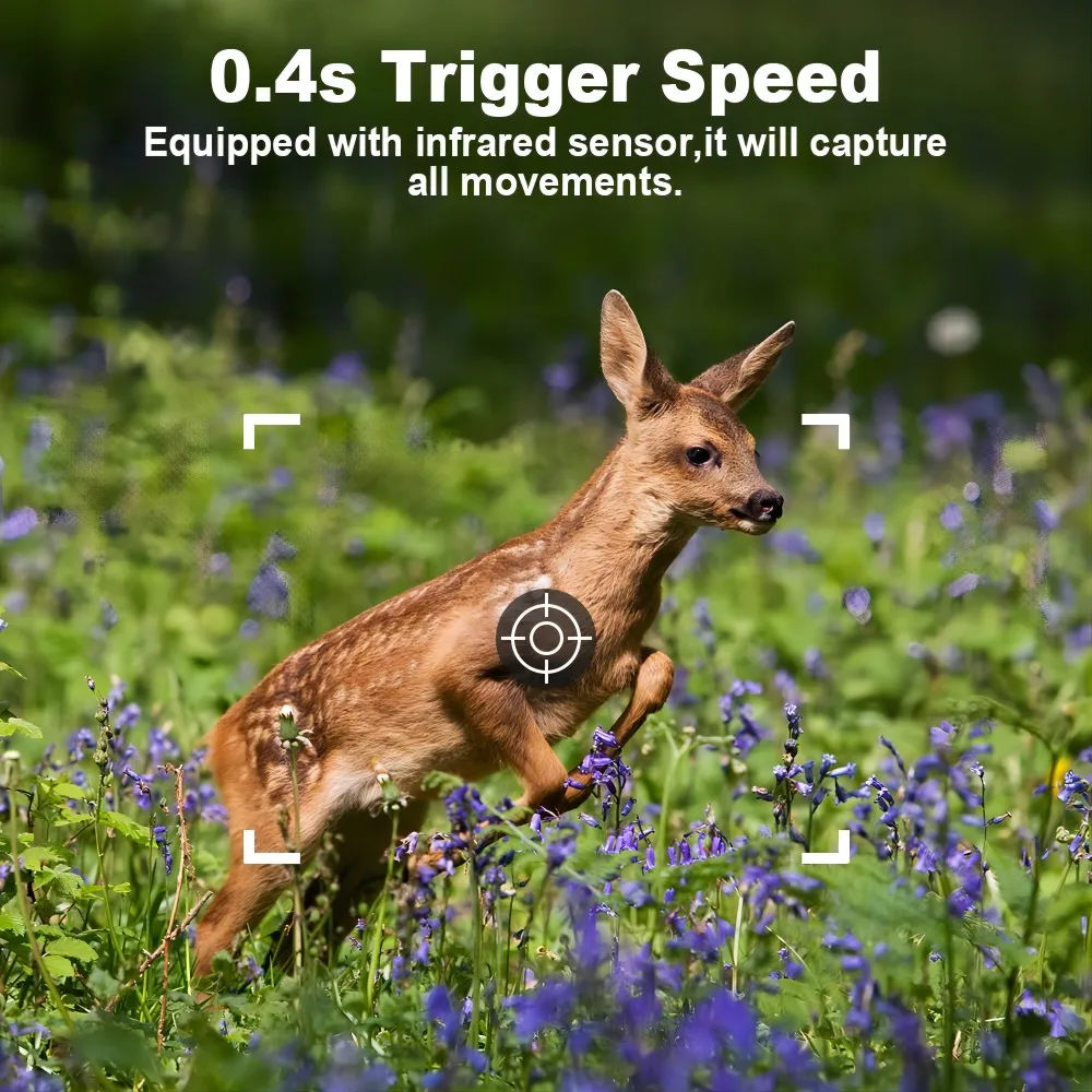 LCLCTEK 4G S06 H6 Livestream Wild Trail Hunting Camera 940nm Luce infrarossa invisibile Batteria ricaricabile Telecamera CCTV - immagine 5
