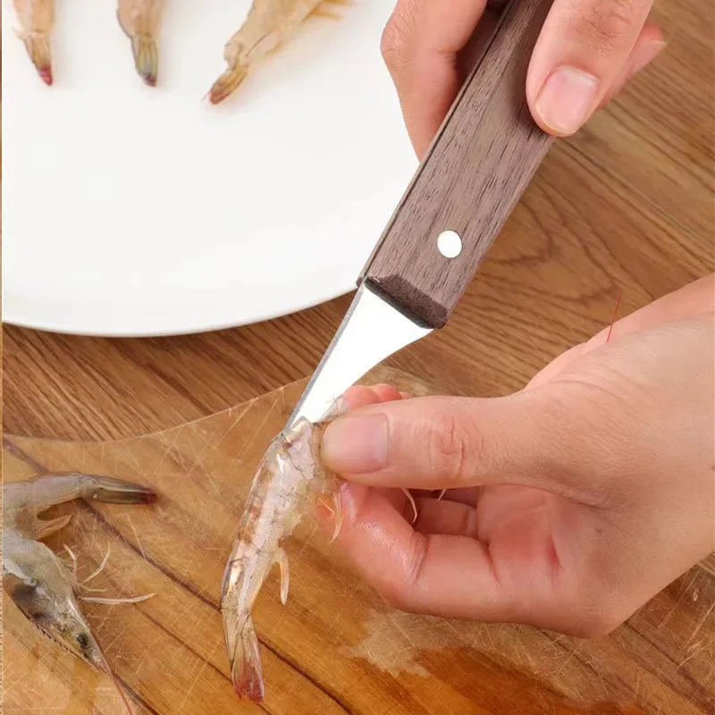Fish Knife Stainless Steel Fish Knife Multifunctional Shrimp Shredding Knife Sharpener Kitchen Tool Quick Shrimp Skin Machine