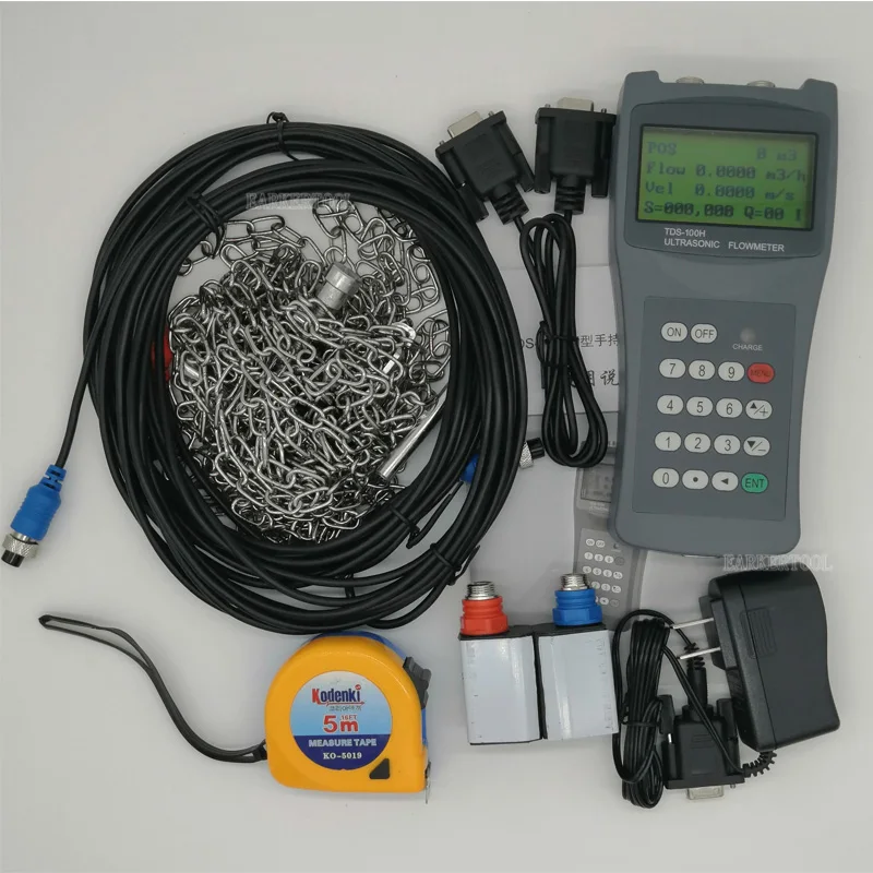 Handheld TDS-100H Liquid Ultrasonic Flow Meter S2 M2 L2 Transducer (DN15-6000mm) Flowmeters
