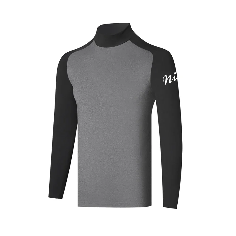 Autumn/Winter Golf Clothes Men's Long-Sleeved Napping Warm Underwear Sport Casual Quick-Drying Golf Round Neck T-shirt