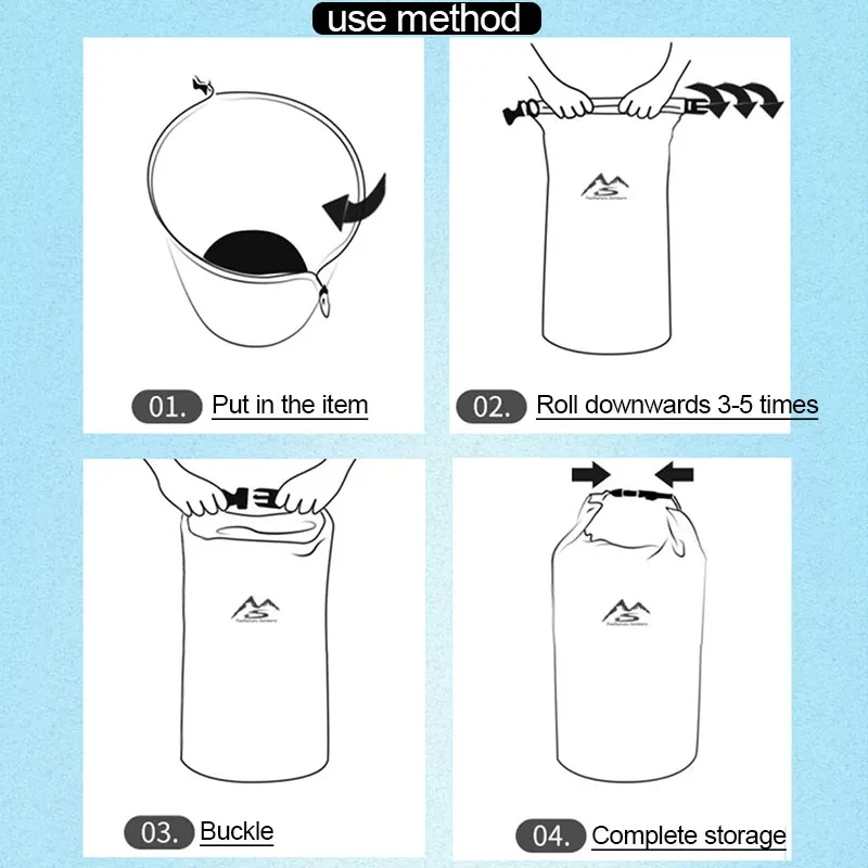 Sac étanche 5L à 70L pour pêche, rafting, trekking - haute capacité de rangement waterproof