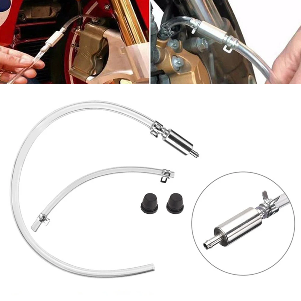 One Way Check Valve Tube Wear Resist Brake Fluid Bleeder Hose Leak-Proof Vehicle Clutch Bleeder Pipe for Car Motorcycle Clutch
