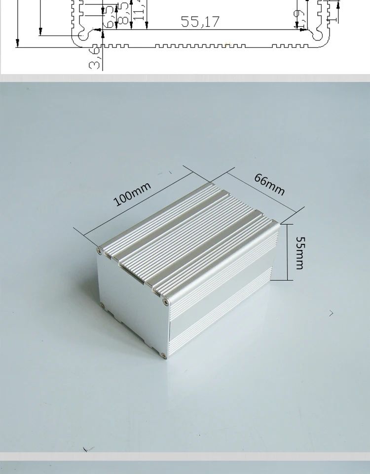 

66 * 55 Equipment Power Chassis Shell Aluminum Alloy Inverter Battery Waterproof Shell 8074