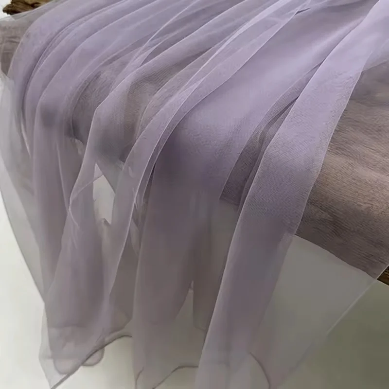Elegant Light Brown Grey Soft Tulle Fabric for Wedding and Formal Gowns