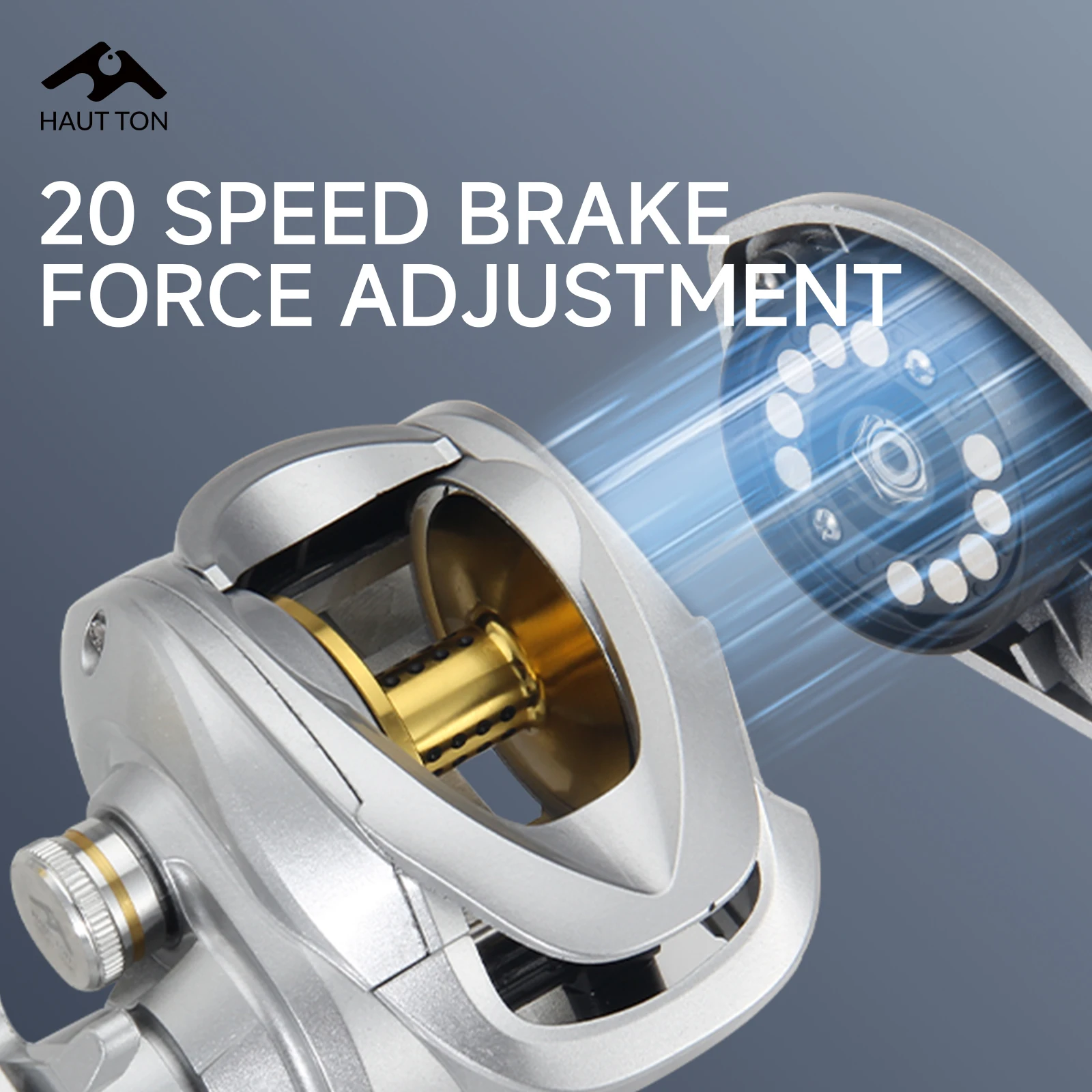 HAUT TON YL200 Metal Baitcasting Reel – 6.3:1 Gear, 12KG Drag 3