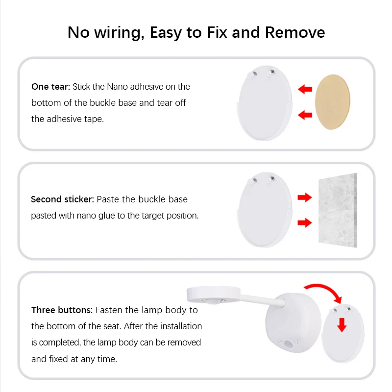 LED Spotlight Wireless Picture Light Rechargeable Painting Light with Motion Sensor Stick on Lights 360&deg; Rotation Stepless Di Motion Sensor Light Led Light