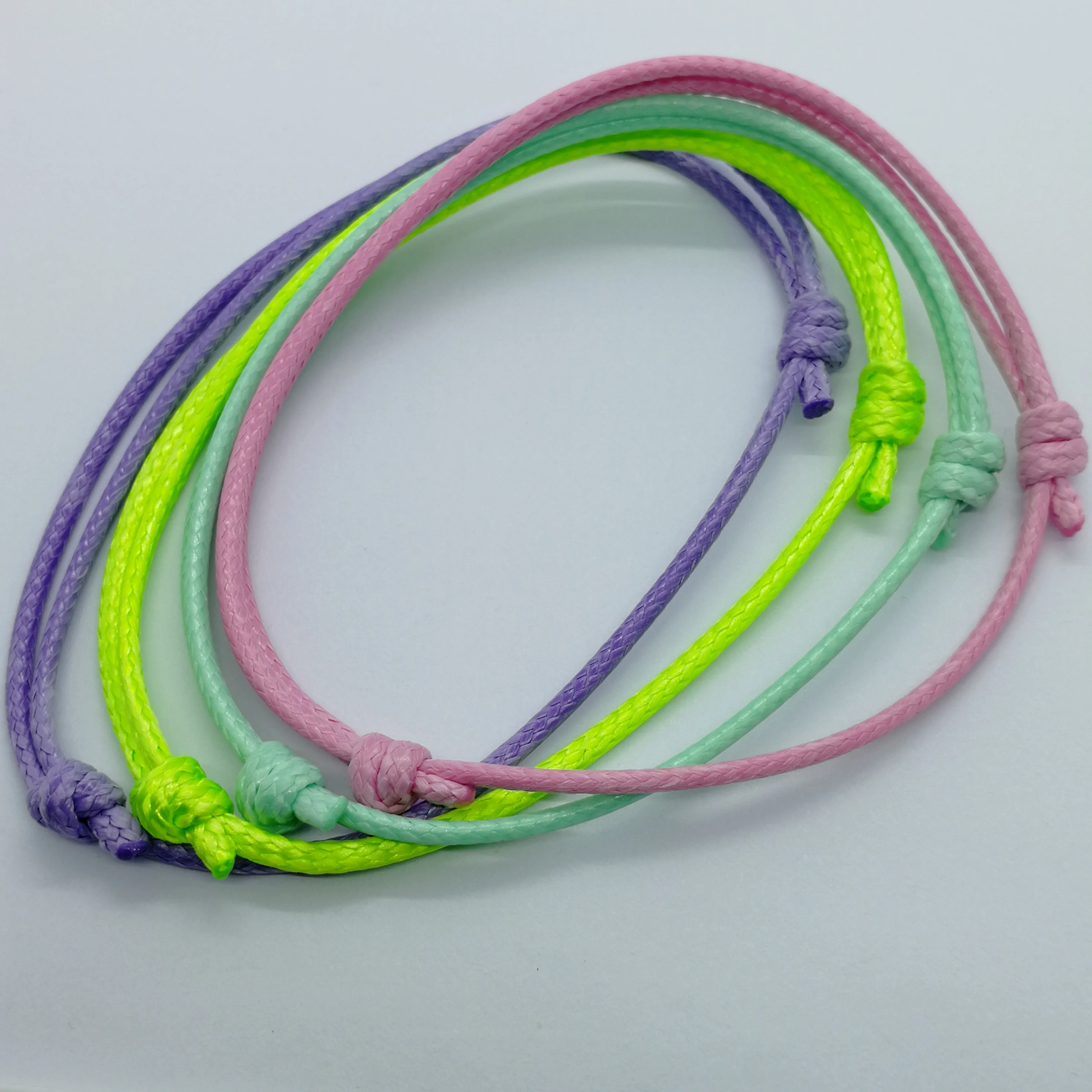 Wax Cord Bracelet 4Pcs For Women Men