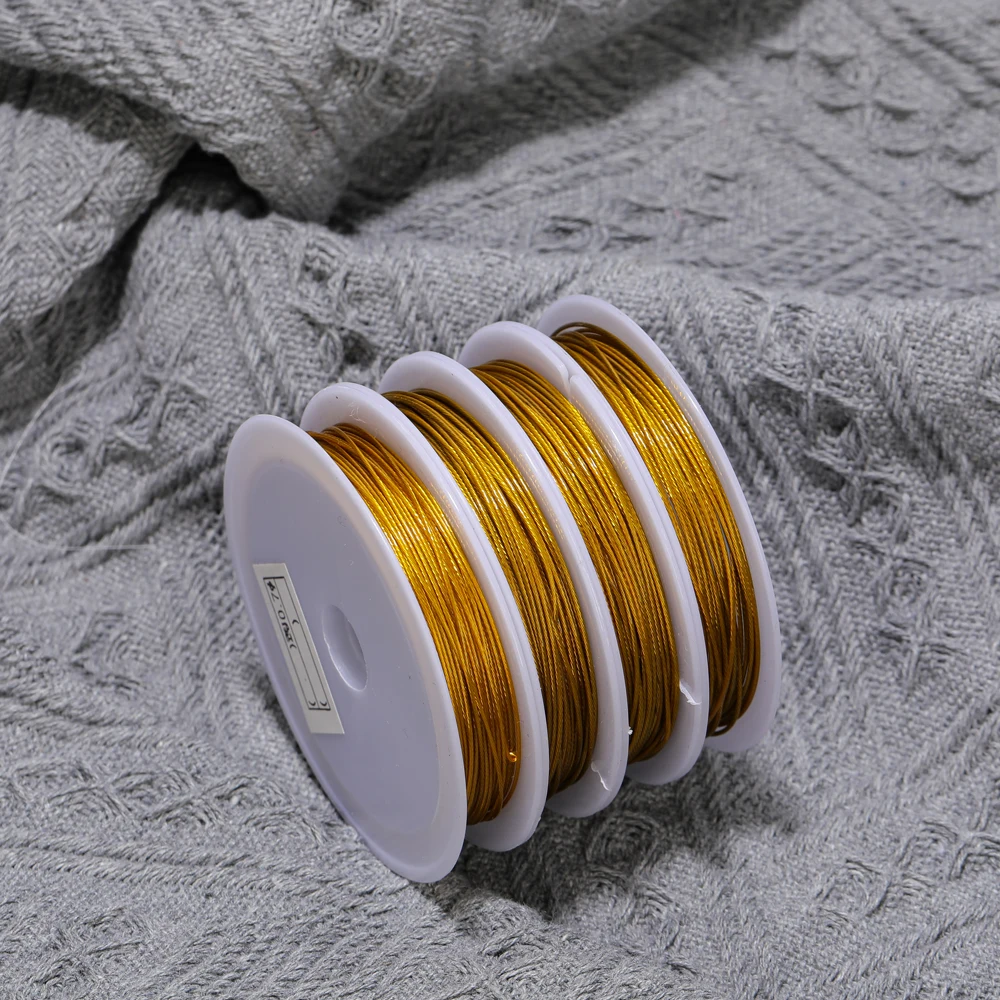 1 Rolle Edelstahl 0,3–1,0 mm beständig, starke Linie, Perlendraht, Schmuckschnüre, Schnur für Schmuckherstellung, DIY-Armband, Halskette – Detail 9