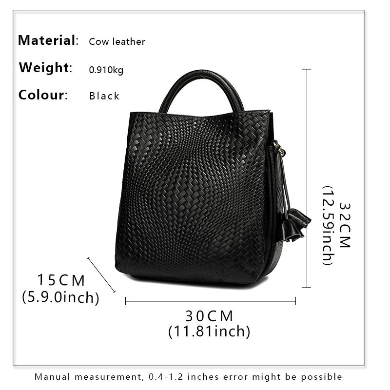 Luxury Top Layer Leather Handbags Minimalism Soft Calfskin Casual Tote Bag Fashion Women Ladies Handbag 5