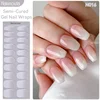 Harunouta Milky Jelly White Semi-cured Gel Nail Wraps 20Tips Fashion Color Long Lasting Full Cover Nail Gel Sticker Wraps Manicu 1