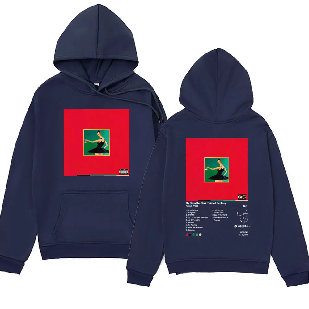 Rapper Kanye West Hip Hop Hoodie Men Women's Clothes Fashion Oversized Pullover Male Black Streetwear Vintage Hooded Sweatshirts