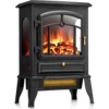 Electric Fireplace Stove Heater with Thermostat Control, 15" Cathedral Stylish Small Fireplace, 3D Realistic Flame Effects 1