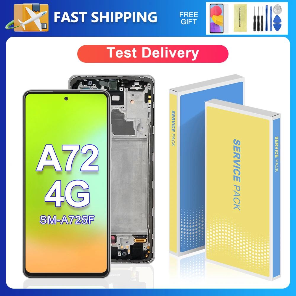 

A72 4G For Samsung 6.7''For AMOLED A725F A725 A725M A725M/DS LCD Display Touch Screen Digitizer Assembly Replacement