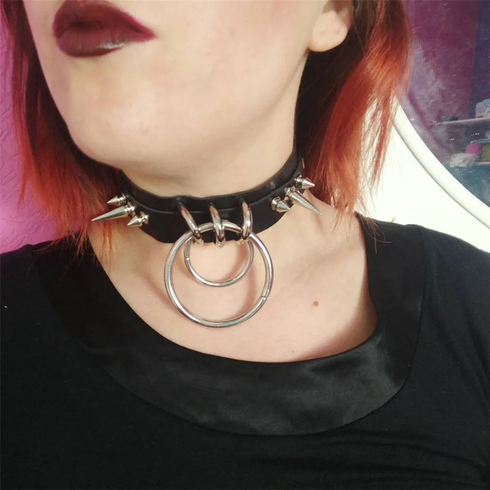 Collana Choker Punk Con Perline Sferiche - Gioiello Regolabile Per Donne E Ragazze - Accessorio Moda