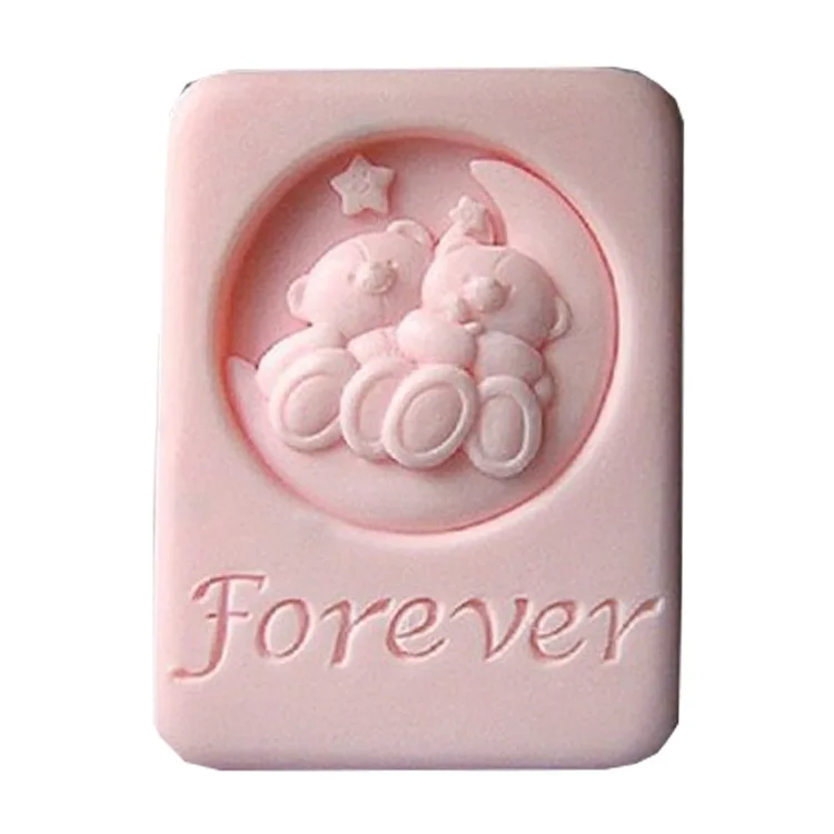 

Moon Bear Star Craft Silicone Soap Mold Gift DIY Silicone Cake Baking Mould K263