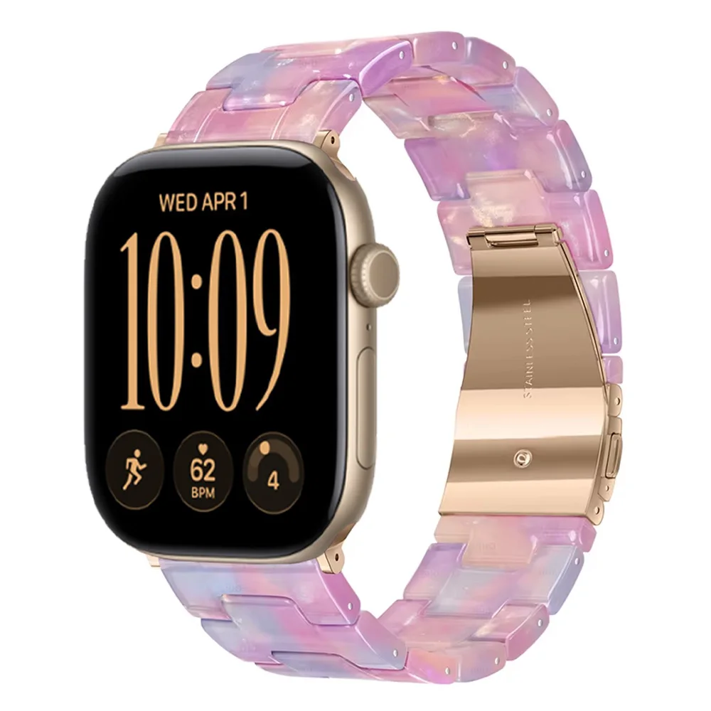 Elegant Resin & Metal Link Wristband
