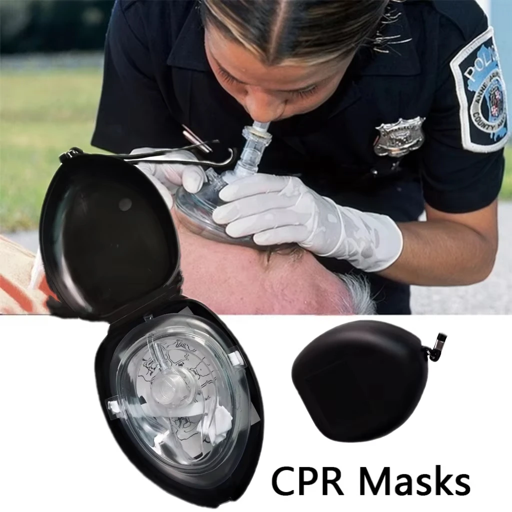 First Aid Mask 1pcs Professional CPR Breathing Mask Protect Rescuers Artificial Respiration Reuseable One way Valve