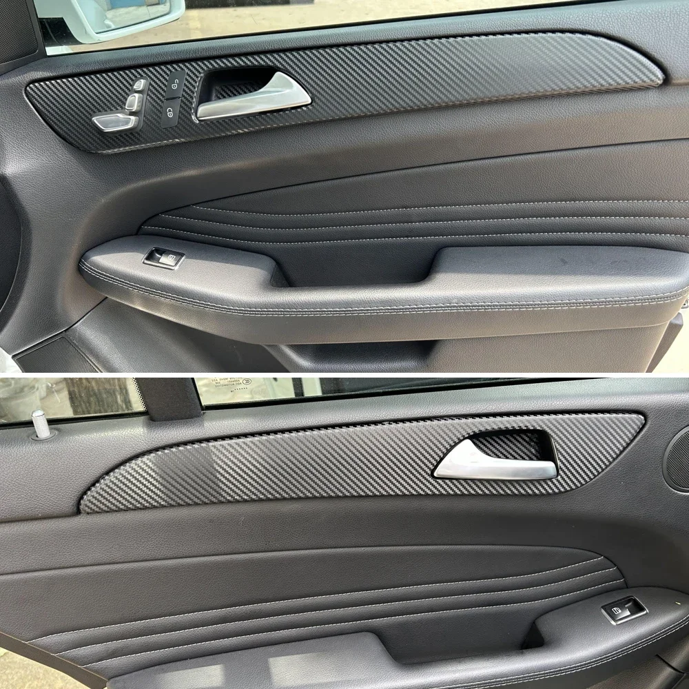 벤츠 GLE GLS ML GL W164/W166/W167 차량용 카본 파이버 필름 인테리어 스티커 센터 콘솔 기어 대시보드 에어 도어 핸들 패널