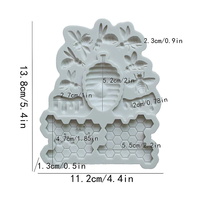 Honigbiene Waben Silikon form 3d Bienenstock Biene Fondant Kuchen Dekorieren Schokolade Werkzeuge Küchen geschirr für Baby party Geburtstag – Detail 3