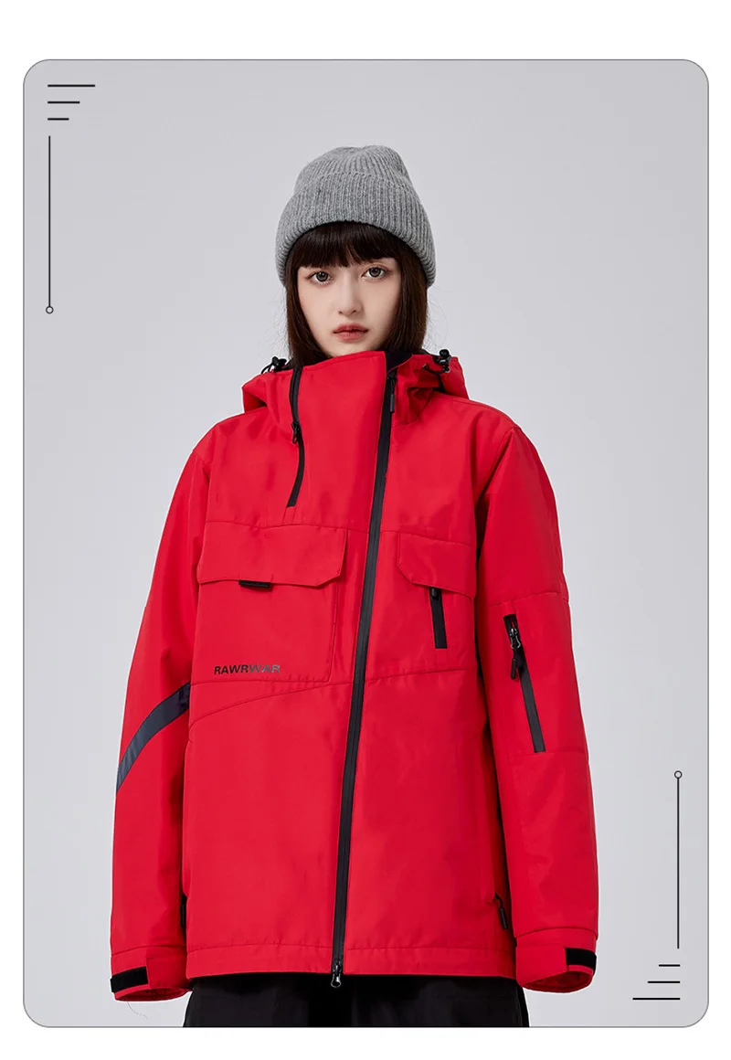MUTUSNOW Ski Jacket Women And Men's Windproof Waterproof Warm Thicken Snow Coats Outdoor Winter Sports Snowboarding Jacket