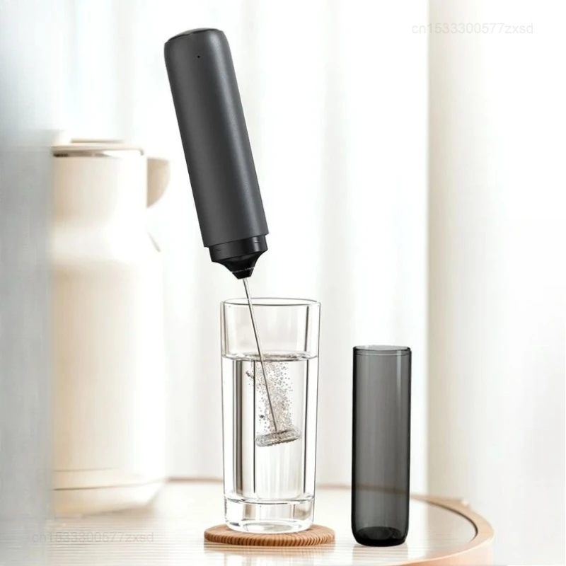 Portable Wireless Electric Milk Frother - Handheld Rechargeable Foamer with High-Speed Functionality