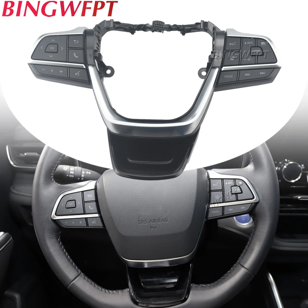 

Кнопки управления круиз-контролем на руль для Toyota Highlander XU70 2020-2023, кнопки дистанционного управления громкостью, переключатели, автомобильные аксессуары