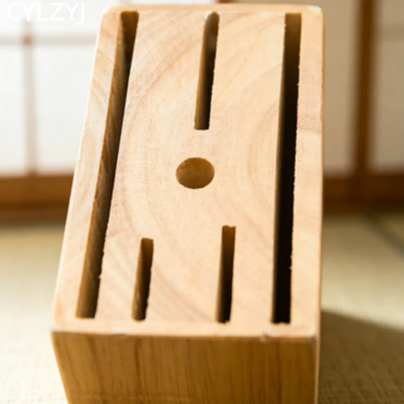 주방 칼 블록 창의적인 나무 칼꽂이 주방 스탠딩 보관함 안전하게 칼을 보관하는 범용 가위 칼 홀더