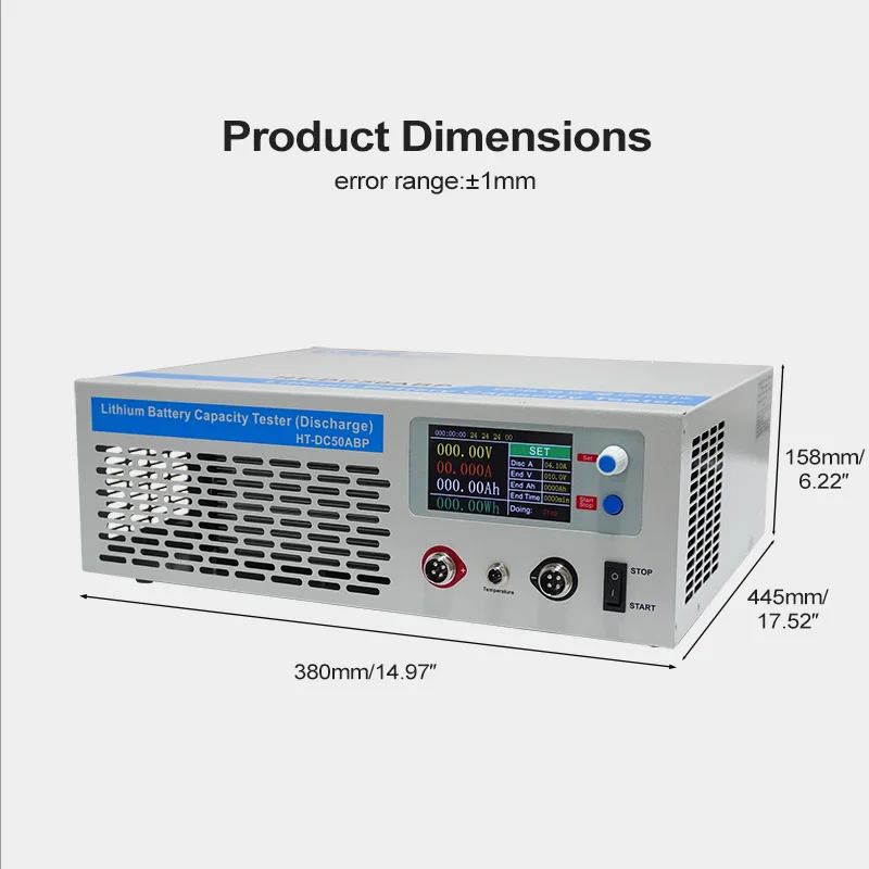 Heltec HT-DC50ABP 5-120V 50A Lithium Battery Capacity Tester Discharge Load Tester Adjustable Current Voltage Discharge Machine for Lithium Lead Acid Battery Capacity Testing — view 4