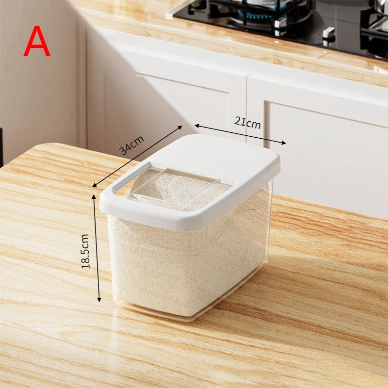 Secchio Porta Riso Ermetico 20 Kg: Contenitore Cilindrico Anti-insetti E Umidità Per Cucina - 2