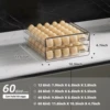 Clear 60 Egg Container for Refrigerator, Egg Holder for Fridge,Stackable Egg Storage Container, Egg Fresh Storage Box Tray 3