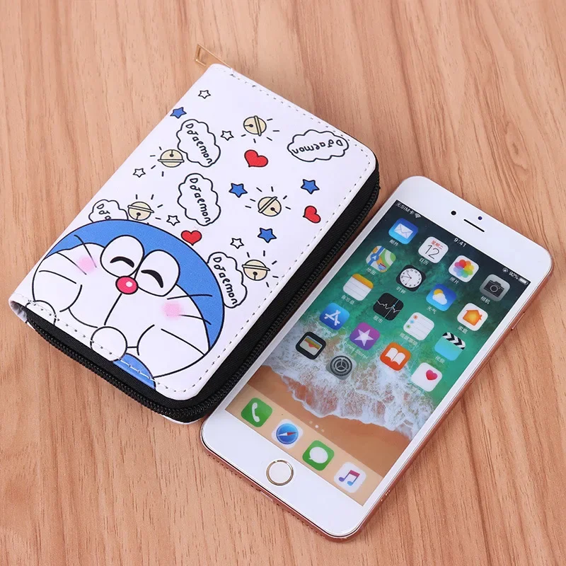 Doraemon's new wallet cartoon card holder cute zipper pu multi-compartment boys and girls student coin purse clutch 5