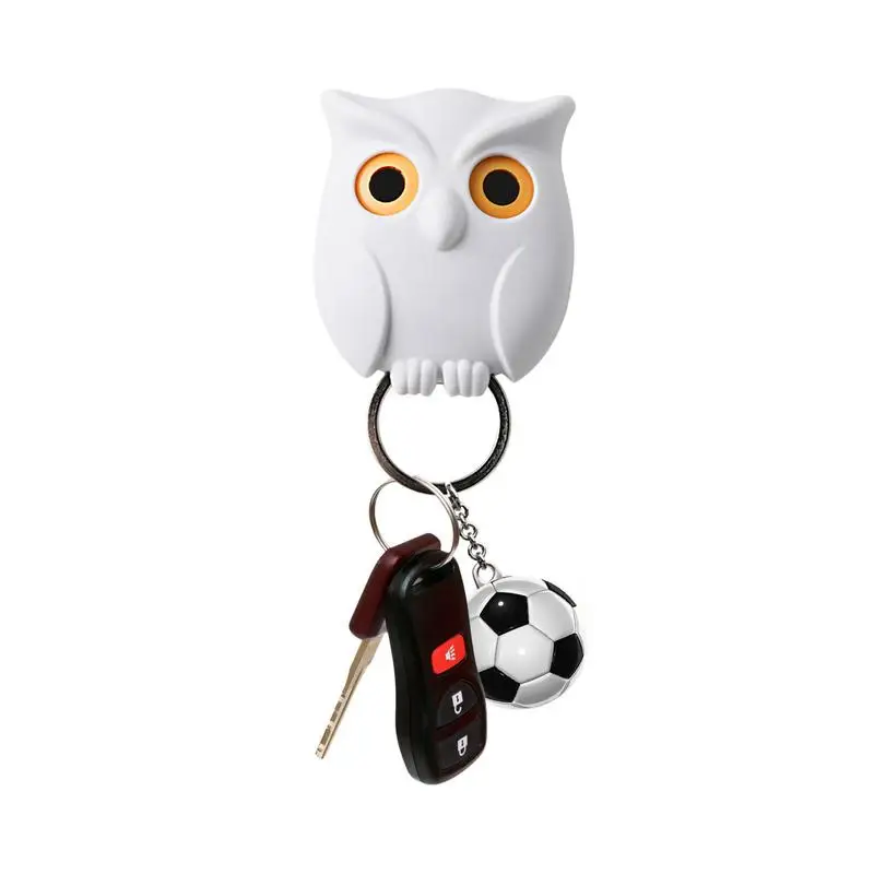 

Owl Key Hook Magnetic Cute Night Owl Keyring Holder Organizer Automatic Open Close Eyes Keychain Holders For Home Decoration