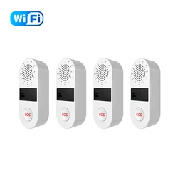 Smart WiFi Alarm System with 130dB Sound & Light Alerts, Voice Activation, and App Remote Control (WIFI 4pcs)