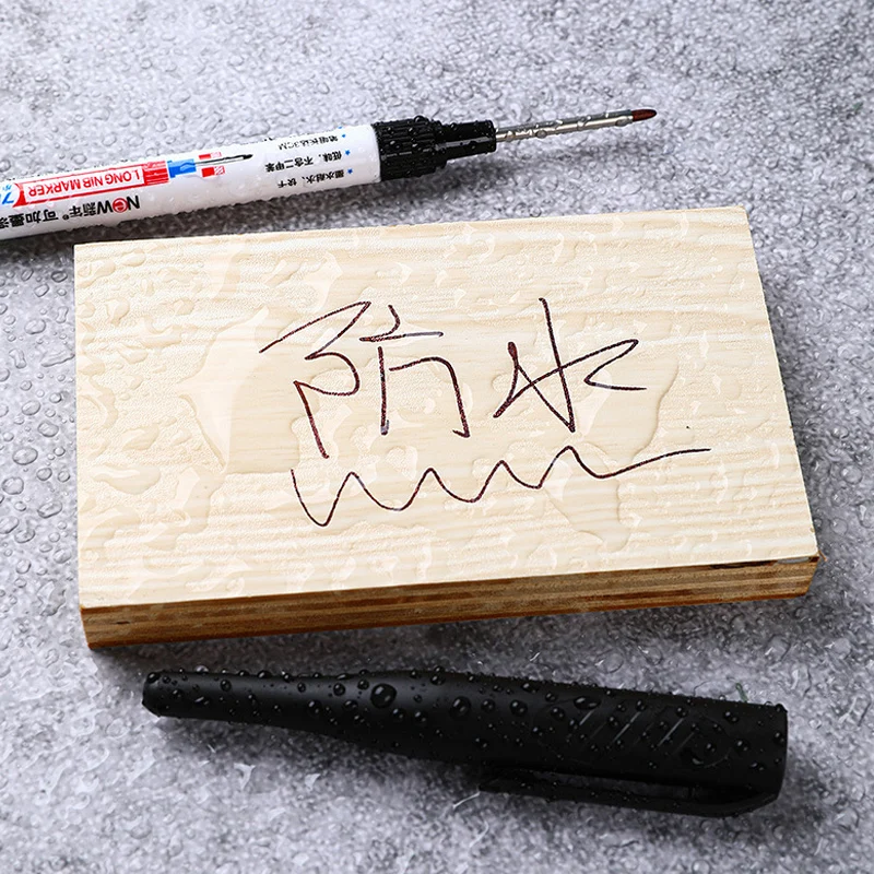 3/4 개/대 32mm 깊은 구멍 마커 욕실 유리 타일 목공 장식 다목적 영구 긴 팁 금속 마커 펜