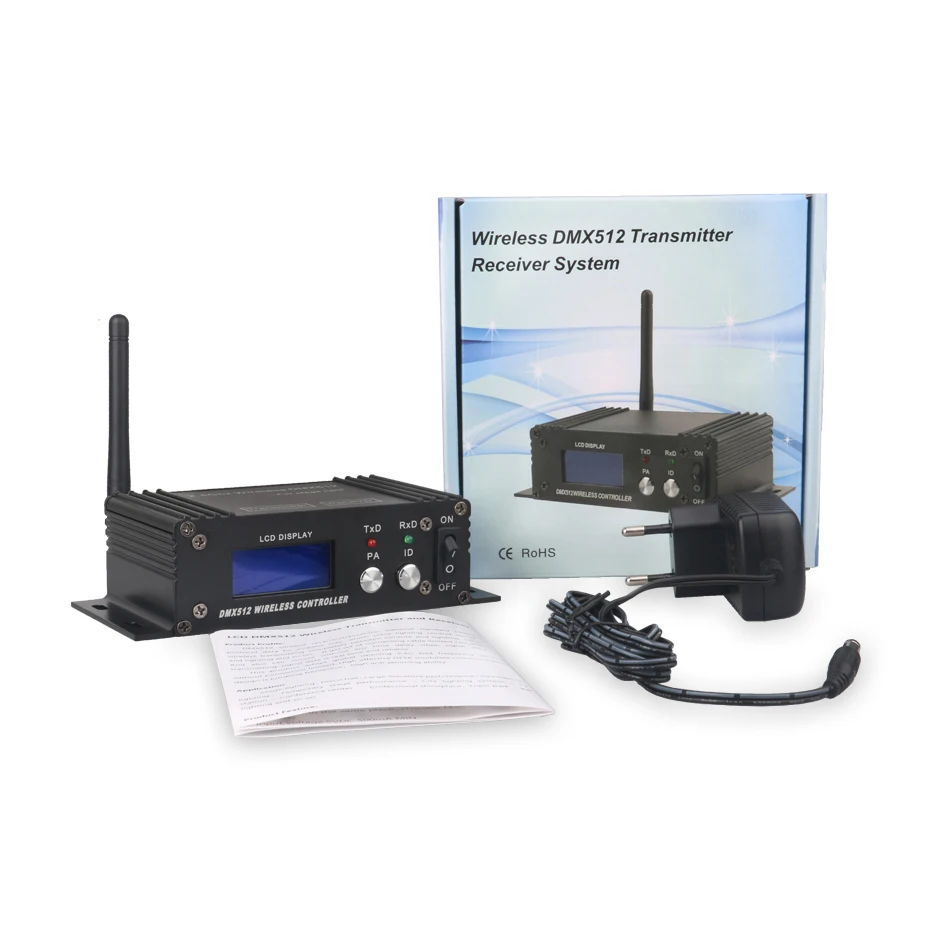 DMXレシーバー DMX512 2.4G ISMワイヤレス受信機 2.4GワイヤレスDMX512