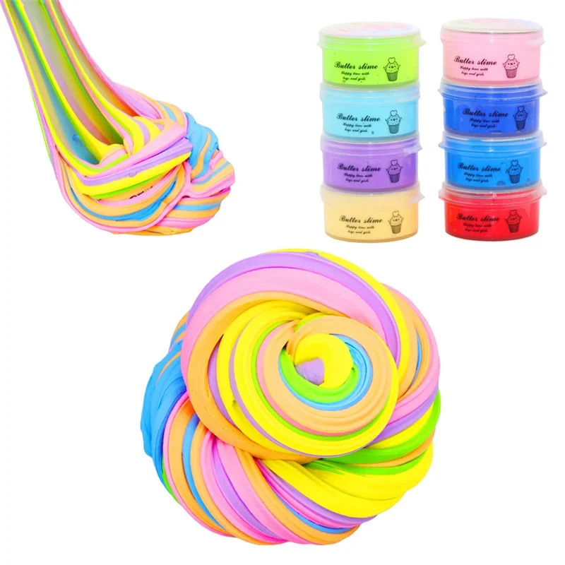 30pcs 30ml Butter Slime Kit Fake Candy Scented Slime Fluffy Party Antistress Toys For Kids Boys Girls Birthday Gift 4