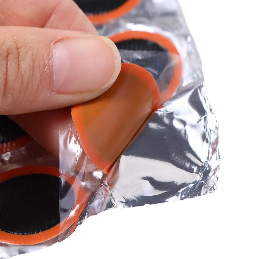 48-teiliges professionelles Fahrrad-Patch-Set – vulkanisierendes Reifenreparaturset für MTB- und Rennradschläuche, Notfall-Pannenbefestigung – Detail 5
